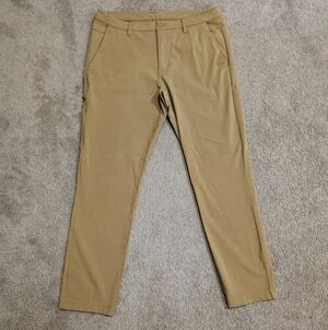 BYLT Everyday Pant 2.0 Pants Mens 36x30 Khaki Slim Fit Stretch Chino Zip Pocket